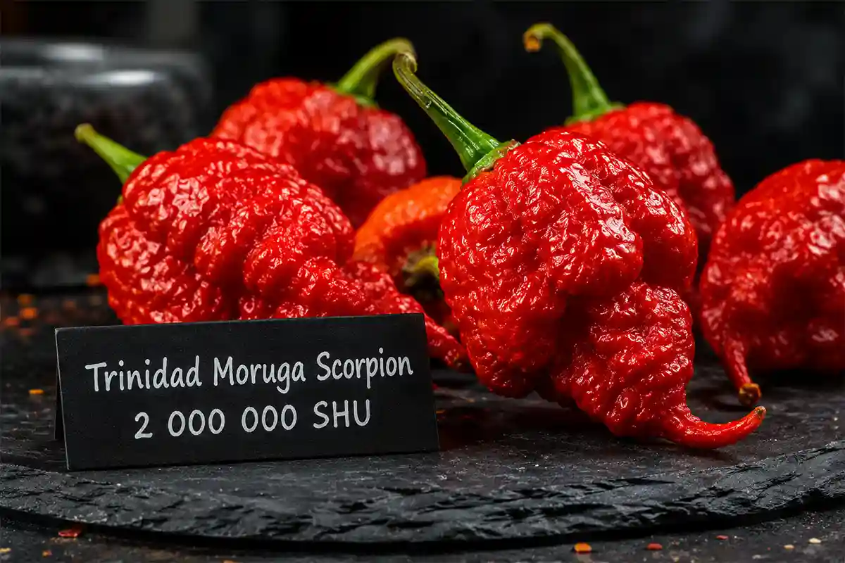 Trinidad Moruga Scorpion rouge, piment extrême originaire de Trinité-et-Tobago